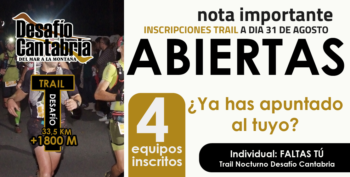 inscritos final Agosto Trail